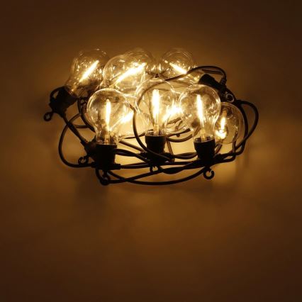 Guirlande de noël décorative d'extérieur LED 10xA60 7,5m IP44 blanc chaud