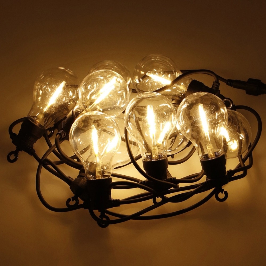 Guirlande de noël décorative d'extérieur LED 10xA60 7,5m IP44 blanc chaud