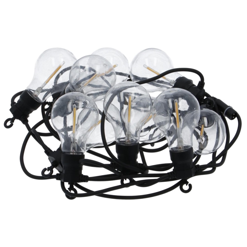Guirlande de noël décorative d'extérieur LED 10xA60 7,5m IP44 blanc chaud