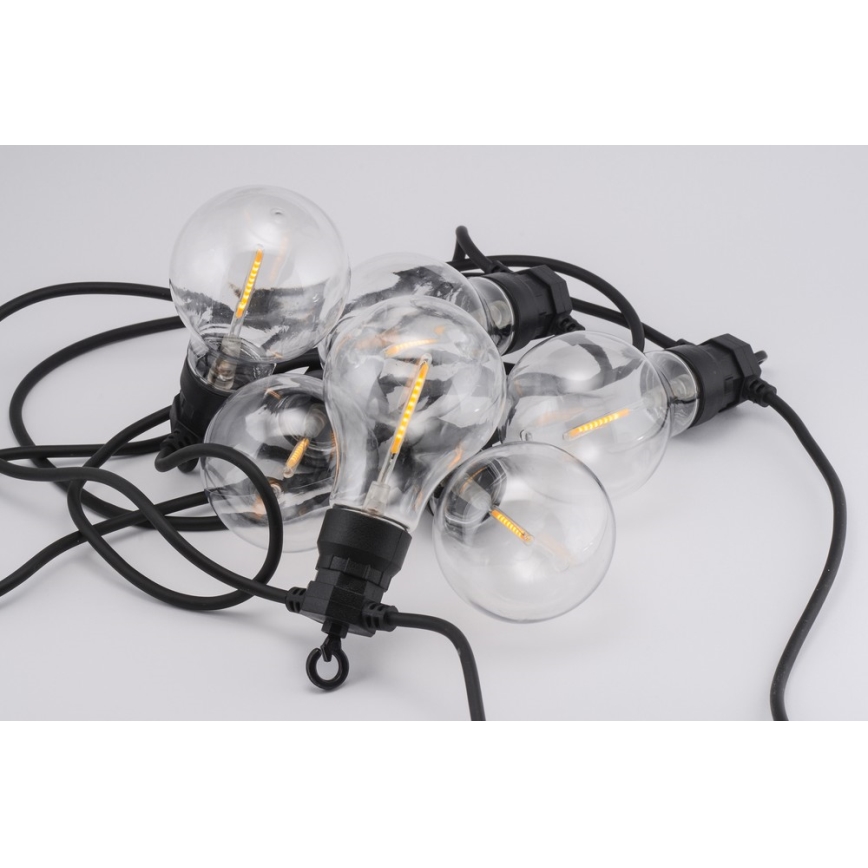 Guirlande de noël décorative d'extérieur LED 10xA60 7,5m IP44 blanc chaud
