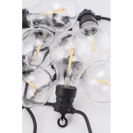 Guirlande de noël décorative d'extérieur LED 10xA60 7,5m IP44 blanc chaud