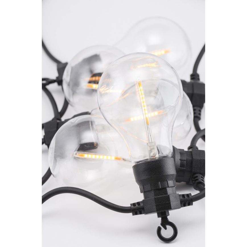 Guirlande de noël décorative d'extérieur LED 10xA60 7,5m IP44 blanc chaud