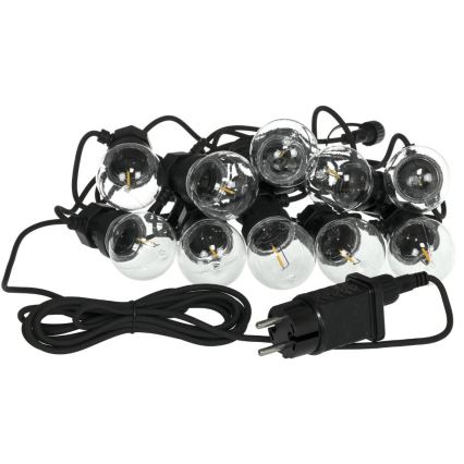 Guirlande décorative LED d'extérieur GIRLANDA G45, 10 douilles E27, 230 V, 8 m, IP44, blanc chaud
