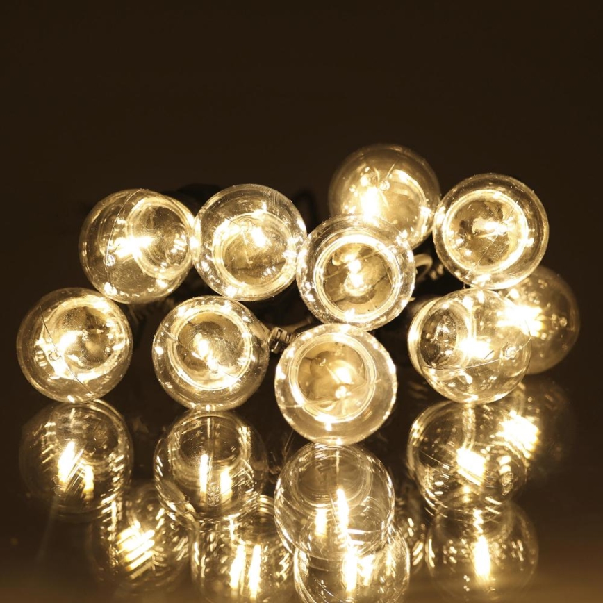 Guirlande décorative LED extérieure GUIRLANDE G45 10xE27/230V 8m IP44 blanc chaud