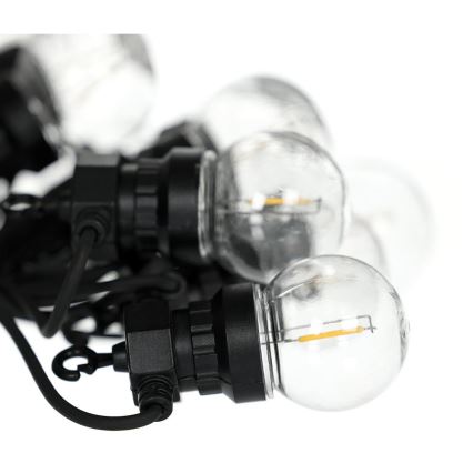 Guirlande décorative LED extérieure GUIRLANDE G45 10xE27/230V 8m IP44 blanc chaud