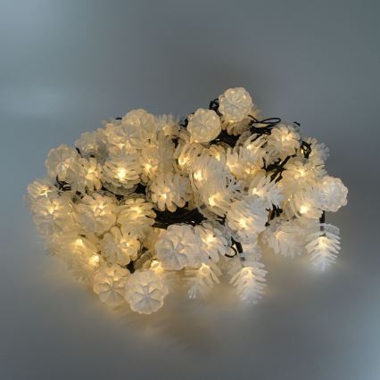 Guirlande lumineuse LED d'extérieur 80 LED, 25 m, IP44, blanc chaud