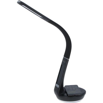 Lampe de table à intensité variable avec charge sans fil Qi 5W et écran LED/6W/230V 3000/4000/6000K noir