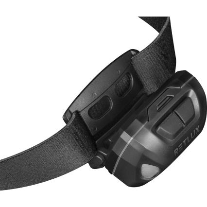 Lampe frontale rechargeable LED/3W/1200 mAh IP44 noire