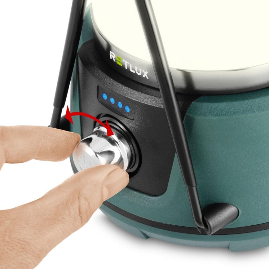 Lampe portable à intensité variable avec fonction de batterie portative LED/3W/4400 mAh IPX2