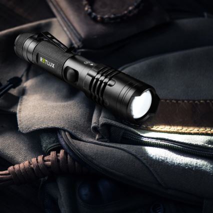Lampe torche en aluminium rechargeable avec fonction batterie portative LED/2000 mAh 1000 lm IP22