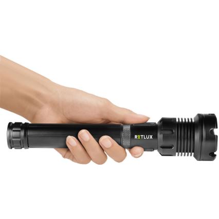 Lampe torche en aluminium rechargeable avec fonction batterie portative LED/4400 mAh 2200 lm IP44