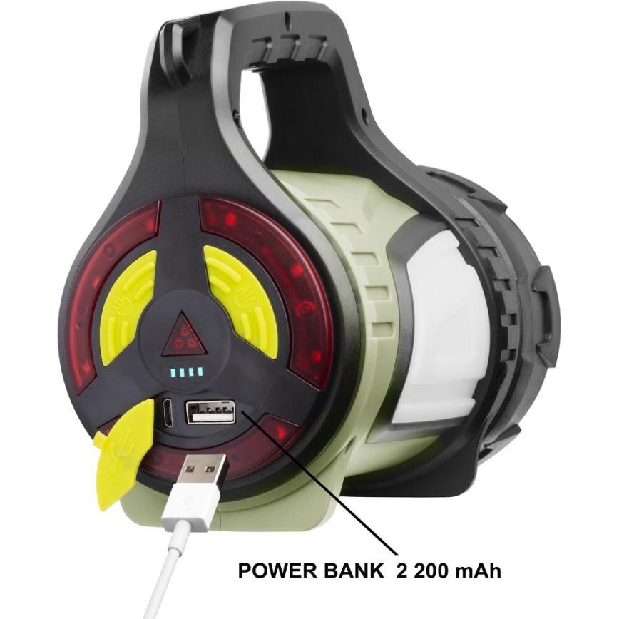 Retlux - Lampe LED d'extérieur rechargeable, dimmable, avec fonction batterie externe LED/21W/4400 mAh IP44