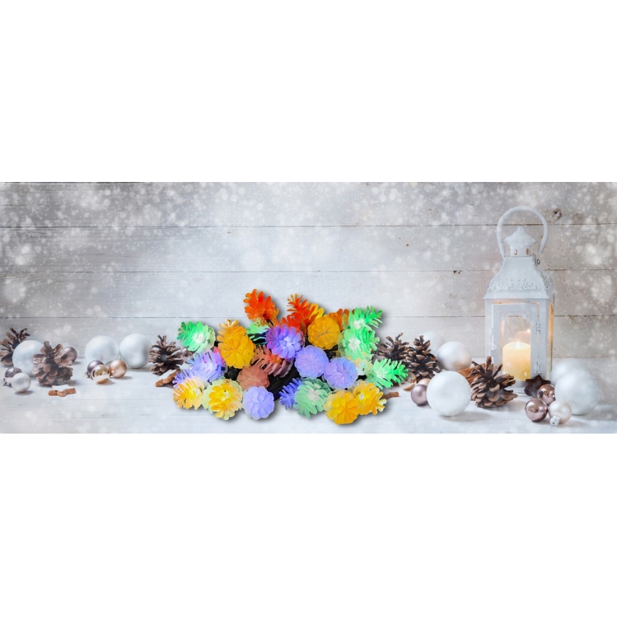 LED buitenlichtsnoer 80xLED/25m IP44 meerkleurig