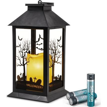 LED Decoratie HALLOWEEN LED/3xAAA/warm wit lantaarn