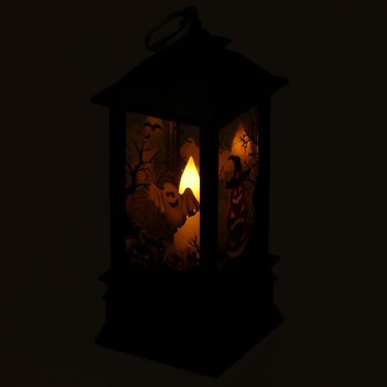 LED Decoratie HALLOWEEN LED/3xAAA/warm wit lantaarn met pompoenen