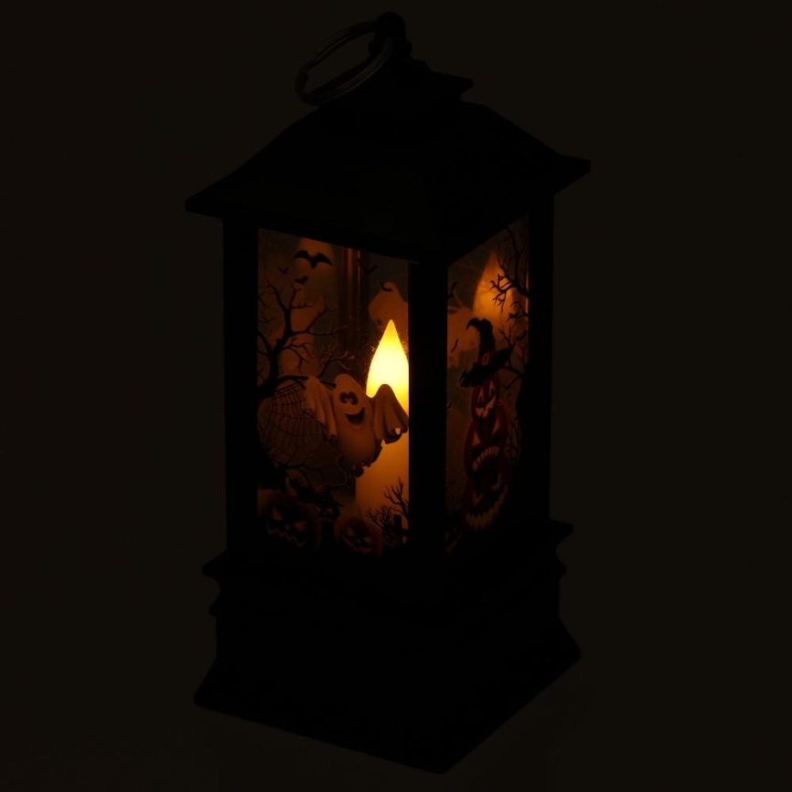 LED Decoratie HALLOWEEN LED/3xAAA/warm wit lantaarn met pompoenen