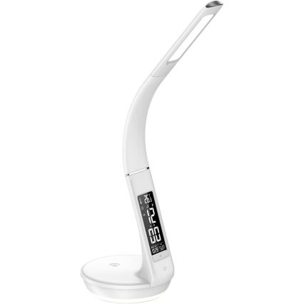 LED dimbare tafel lamp met draadloos opladen Qi 5W en scherm LED/6W/230V/1xCR2032 3000/4000/6000K wit
