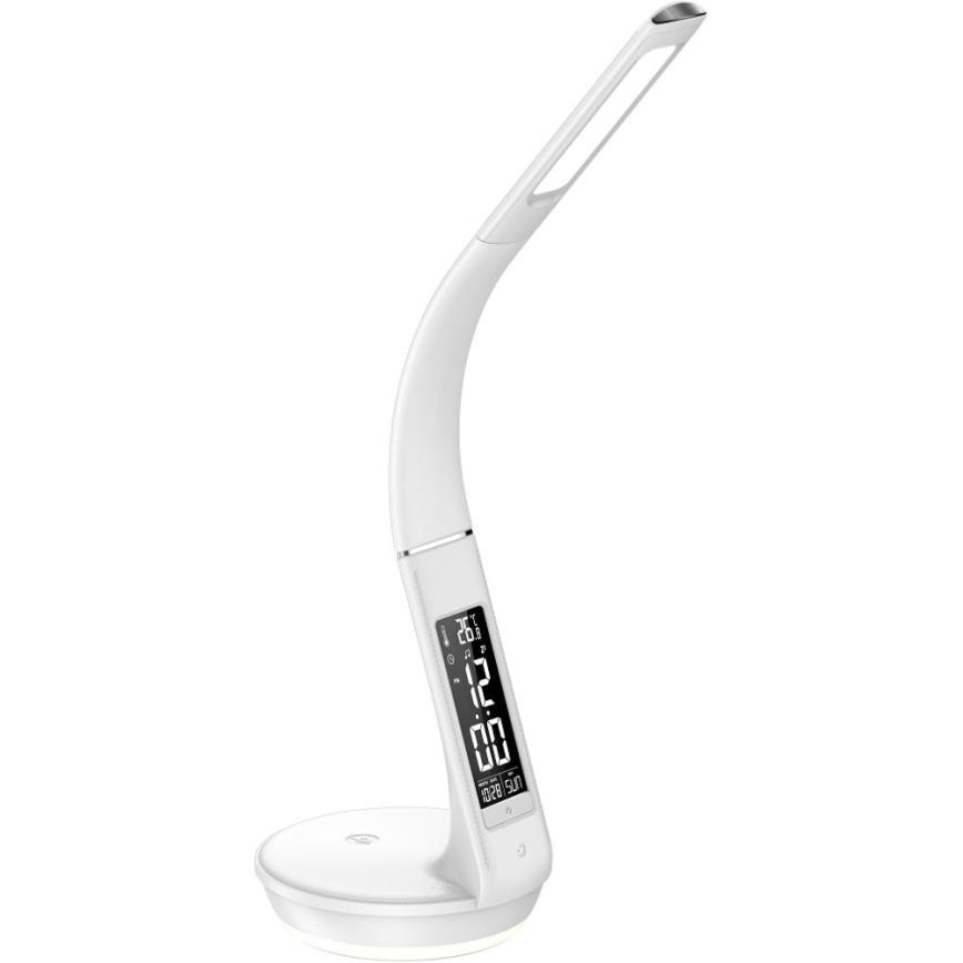 LED dimbare tafel lamp met draadloos opladen Qi 5W en scherm LED/6W/230V/1xCR2032 3000/4000/6000K wit