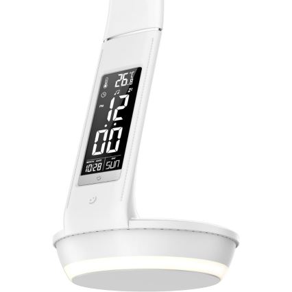 LED dimbare tafel lamp met draadloos opladen Qi 5W en scherm LED/6W/230V/1xCR2032 3000/4000/6000K wit