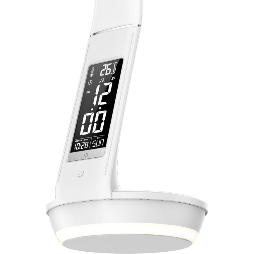 LED dimbare tafel lamp met draadloos opladen Qi 5W en scherm LED/6W/230V/1xCR2032 3000/4000/6000K wit