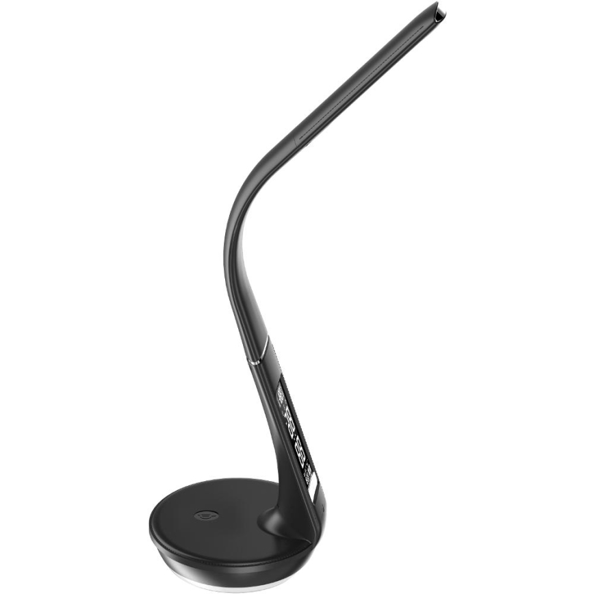 LED dimbare tafel lamp met draadloos opladen Qi 5W en scherm LED/6W/230V/1xCR2032 3000/4000/6000K zwart