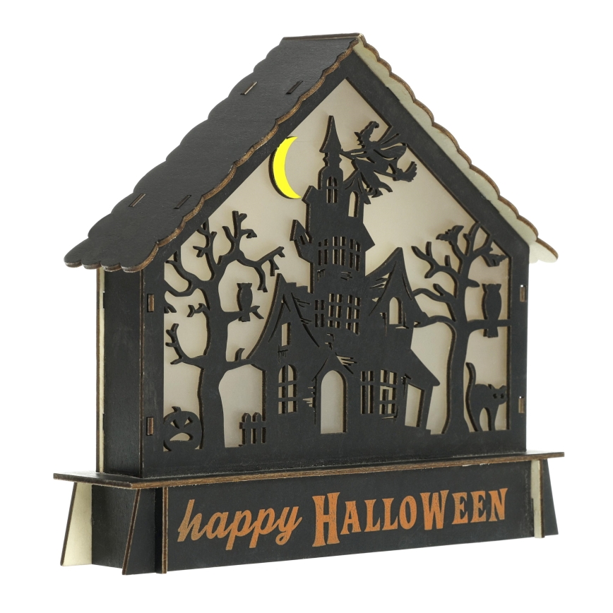 LED Decoratie HALLOWEEN LED/2xAA/multicolor spookhuis
