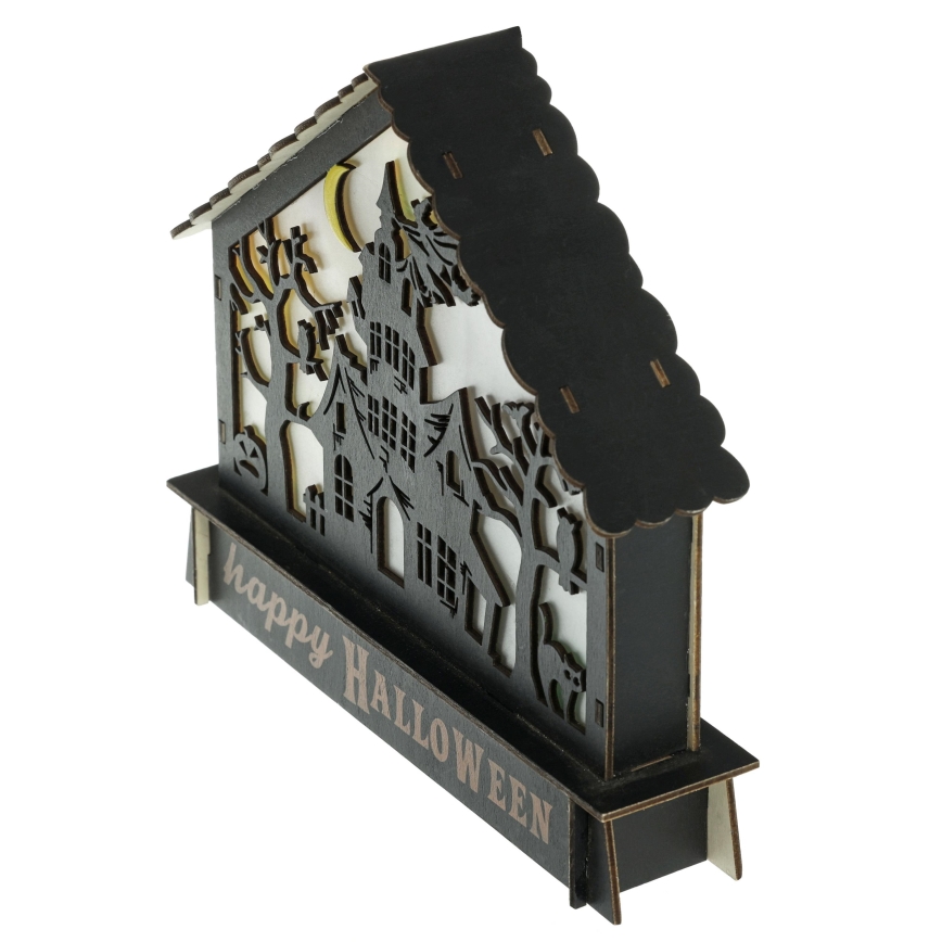 LED Decoratie HALLOWEEN LED/2xAA/multicolor spookhuis