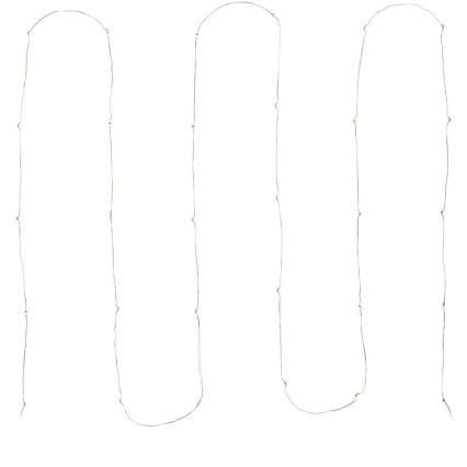 LED Kerst Lichtketting 30xLED/3xAA 3,3m koud wit