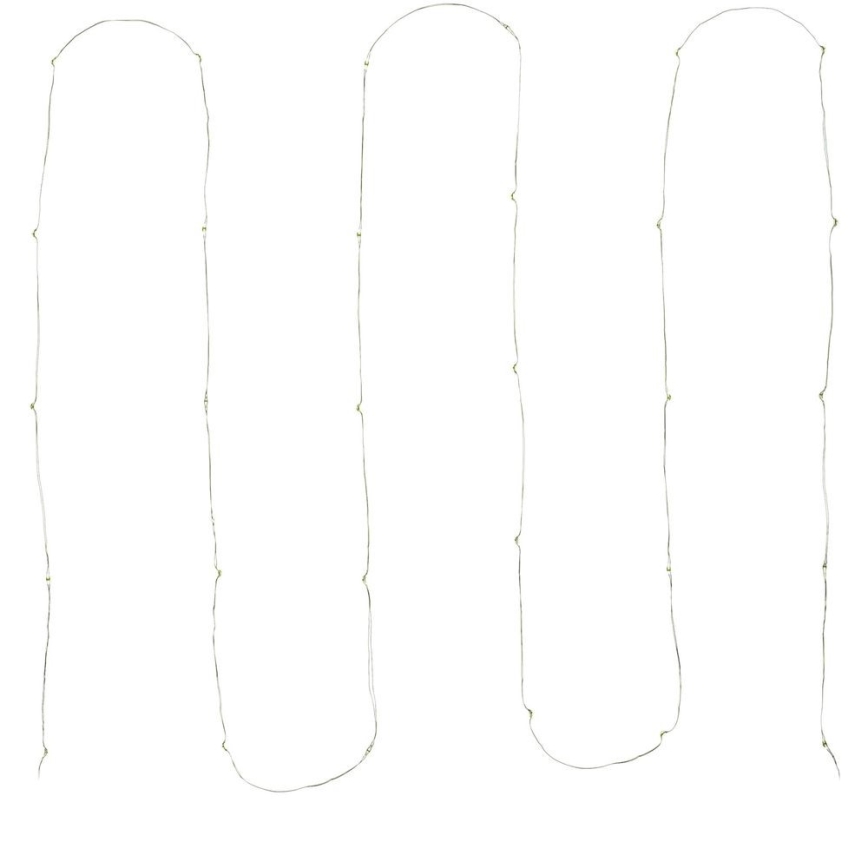 LED Kerst Lichtketting 30xLED/3xAA 3,3m koud wit