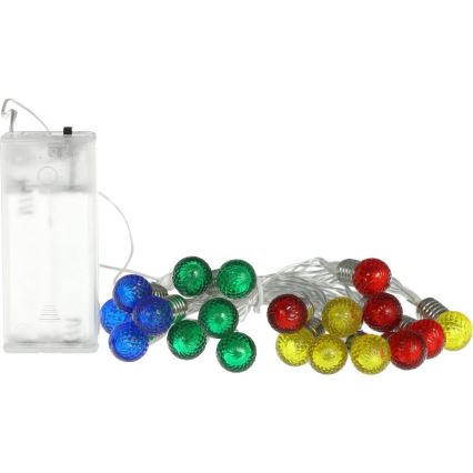 LED Kerst lichtsnoer 20xLED/2xAA/warm wit 1,8m lampen