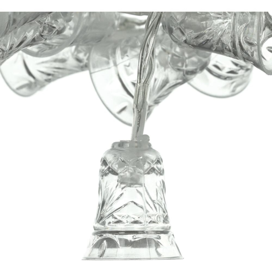 LED Kerst lichtsnoer 20xLED/3xAA/warm wit 2,2m klokken