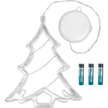LED kerstdecoratie LED/3xAAA/warm wit kerstboom