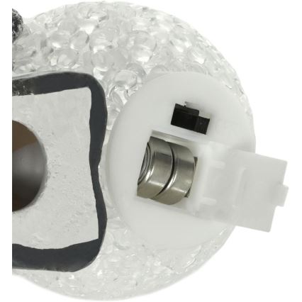 LED Kerstversiering LED/2xLR44/warm wit sneeuwpop met een sneeuwbal