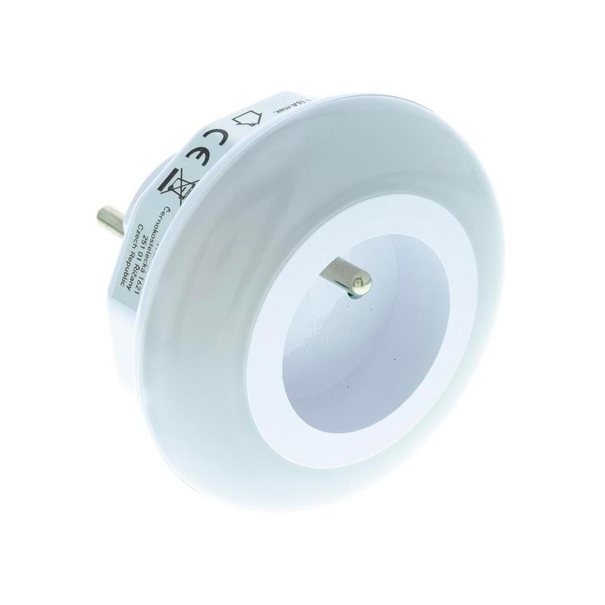 LED Oriëntatie Lamp met een Schemer Sensor en Stekker LED/0,6W/230V