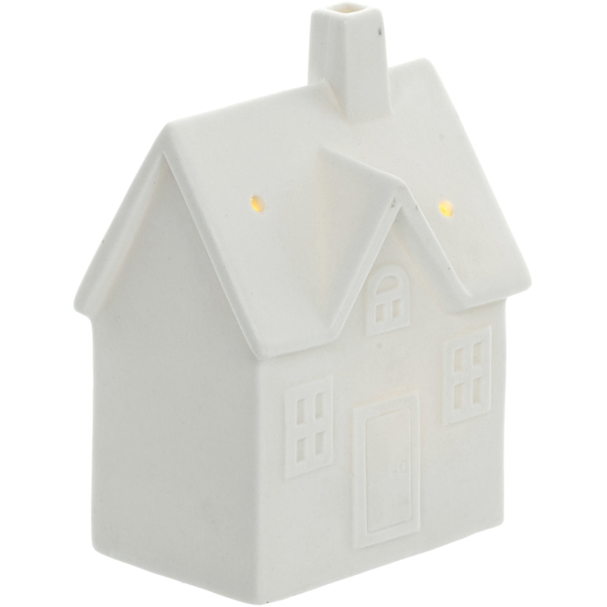 LED Porselein decoratie LED/3xLR44/warm wit huis wit