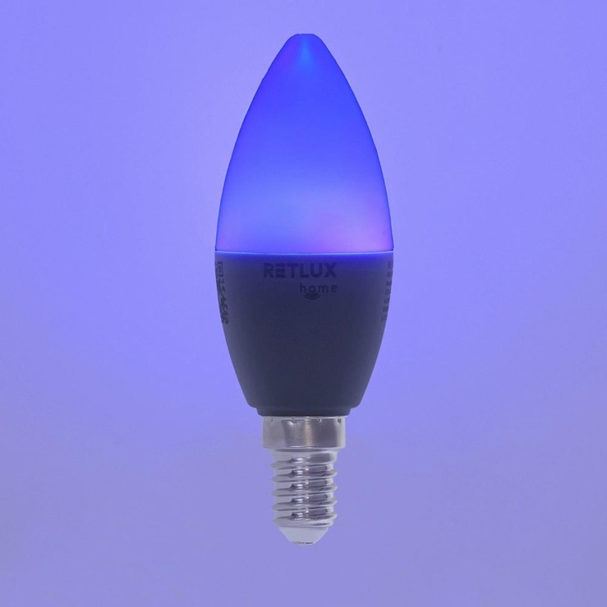 LED RGBW dimbare lamp C37 E14/4,5W/230V 2700-6500K Wi-Fi Tuya
