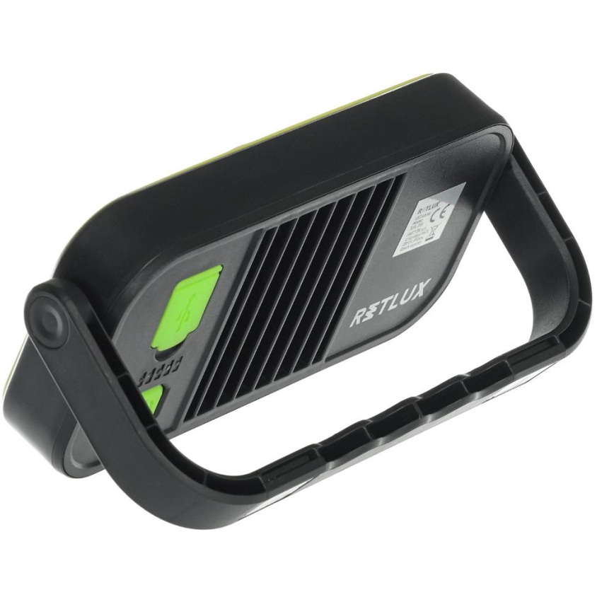 LED-werklamp met powerbankfunctie, 4400 mAh, IP44, geel/zwart