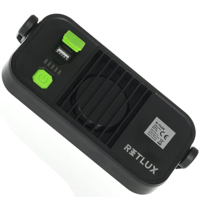 LED-werklamp met powerbankfunctie, 4400 mAh, IP44, geel/zwart