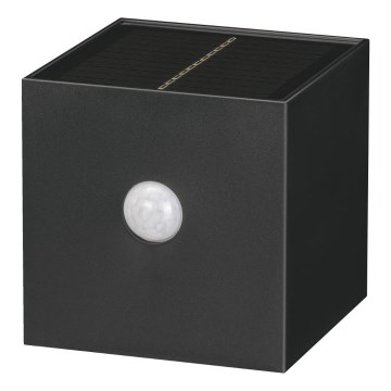 Retlux - LED-zonne-wandlamp met sensor LED/1W/3,7V 1200 mAh IP44 zwart