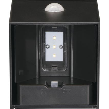 Retlux - LED-zonne-wandlamp met sensor LED/1W/3,7V 1200 mAh IP44 zwart