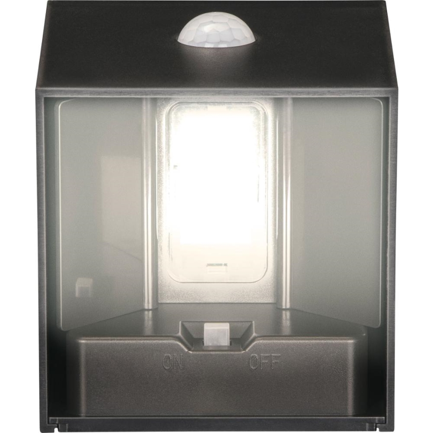 Retlux - LED-zonne-wandlamp met sensor LED/1W/3,7V 1200 mAh IP44 zwart