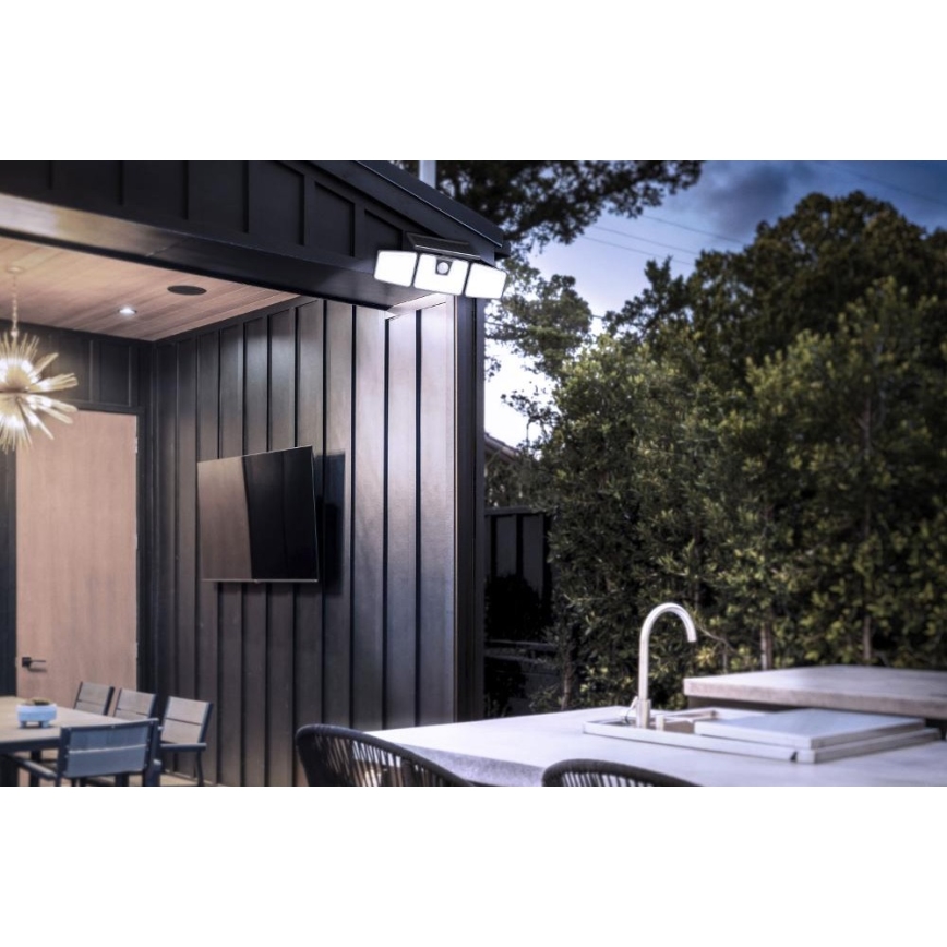 Retlux - LED-zonneschijnwerper met sensor, 6,5 W, 3,7 V, 1200 mAh, IP44