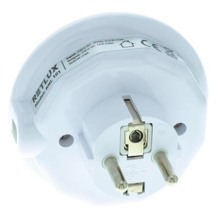 Lumière d'orientation LED avec détecteur de crépuscule et prise LED/0,6W/230V