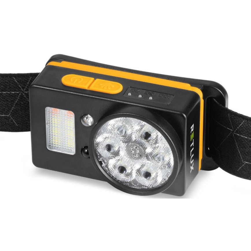 Oplaadbare LED-hoofdlamp met sensor en powerbankfunctie LED/1200 mAh IP44 zwart