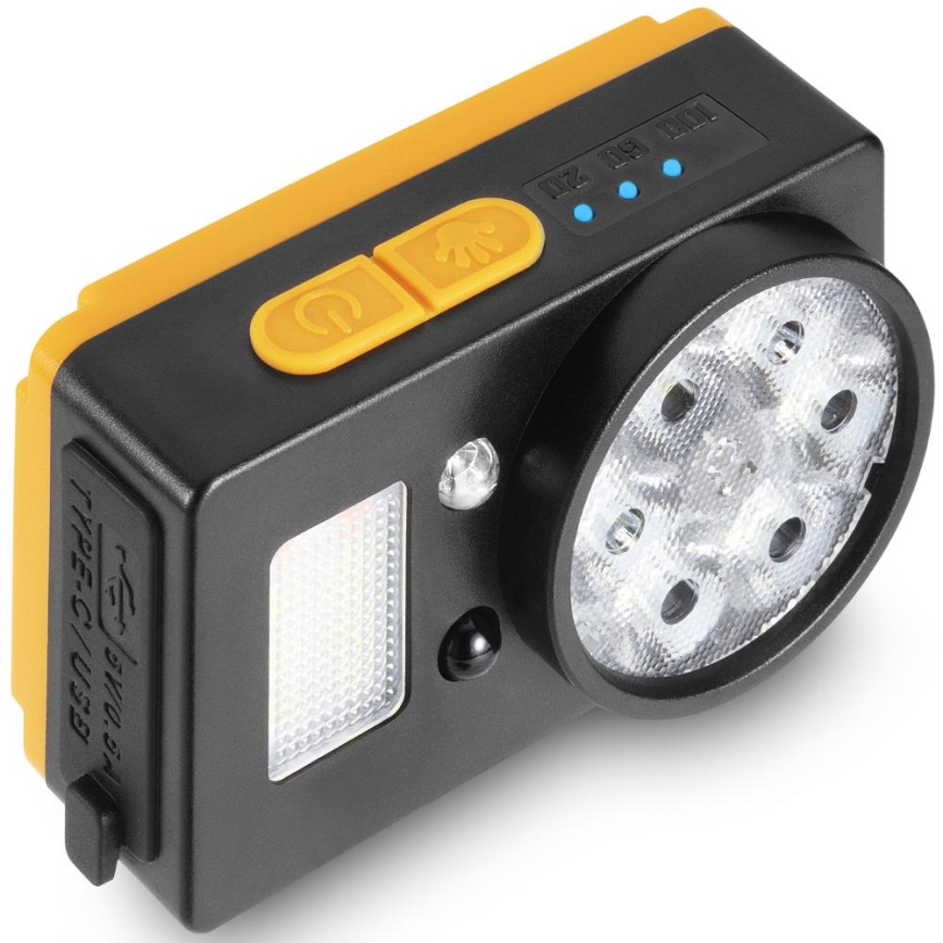 Oplaadbare LED-hoofdlamp met sensor en powerbankfunctie LED/1200 mAh IP44 zwart