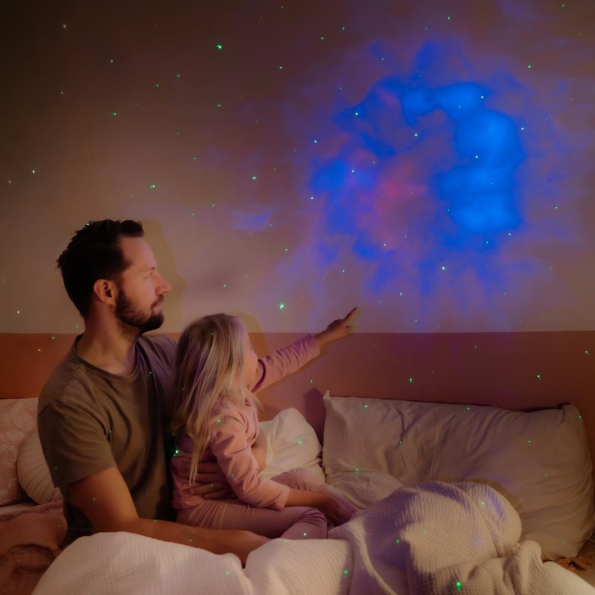 Projecteur LED pour enfants 230V astronaute 12,5 cm + télécommande