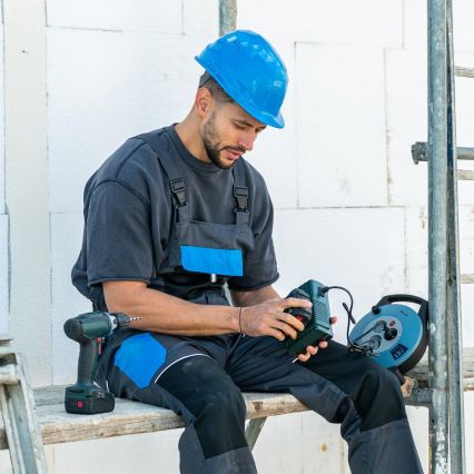 Retlux - Rallonge enrouleur 3Z Type E 10m bleu/noir