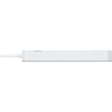 Smart verlenging kabel met schakelaar 4Z Type E + 2x USB-A + 1x USB-C 1,5m Wi-Fi Tuya wit