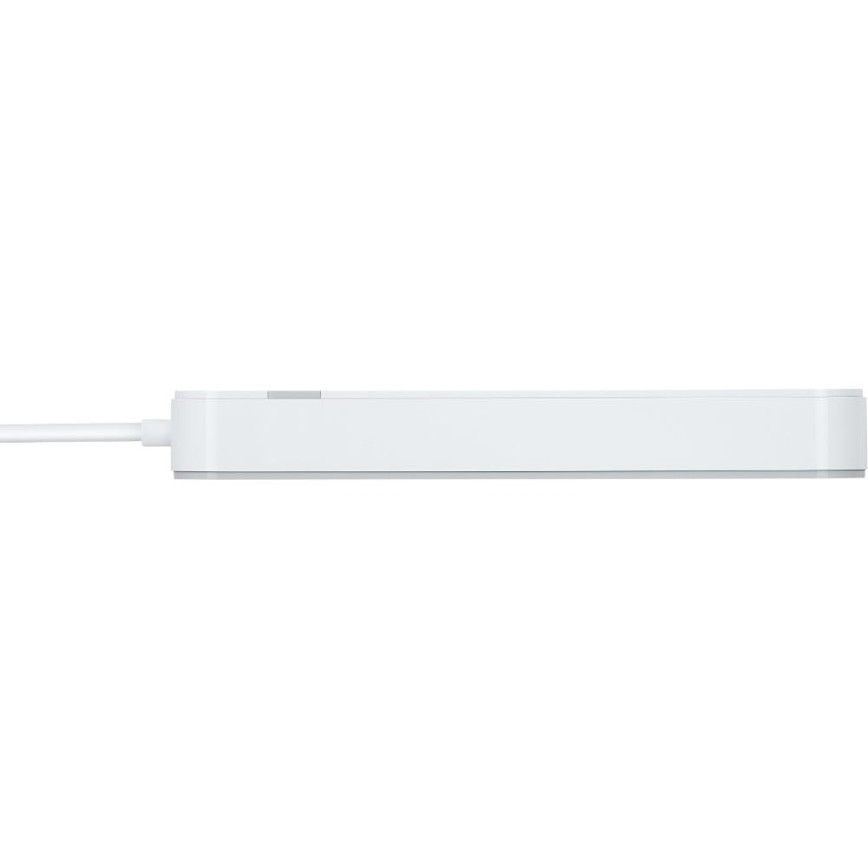 Smart verlenging kabel met schakelaar 4Z Type E + 2x USB-A + 1x USB-C 1,5m Wi-Fi Tuya wit