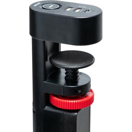 Stekkerdoos met bureauklem 3-voudig Type E + 2xUSB-A + 1xUSB-C 1,5m zwart